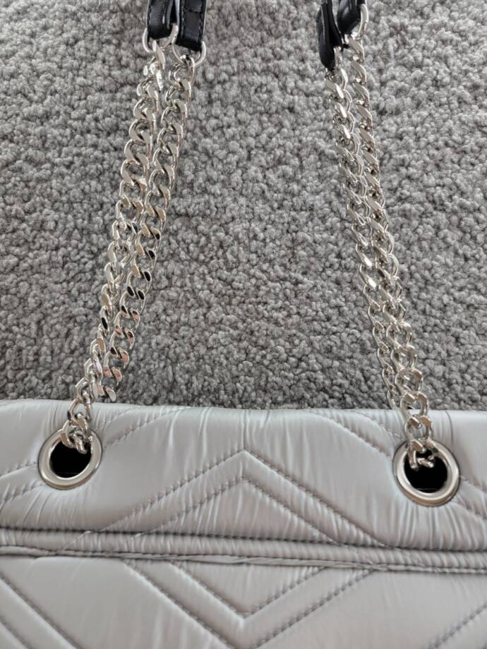 Circus by Sam Edelman Carmen Nylon Shoulder Bag Women's Silver Magsnap Closure