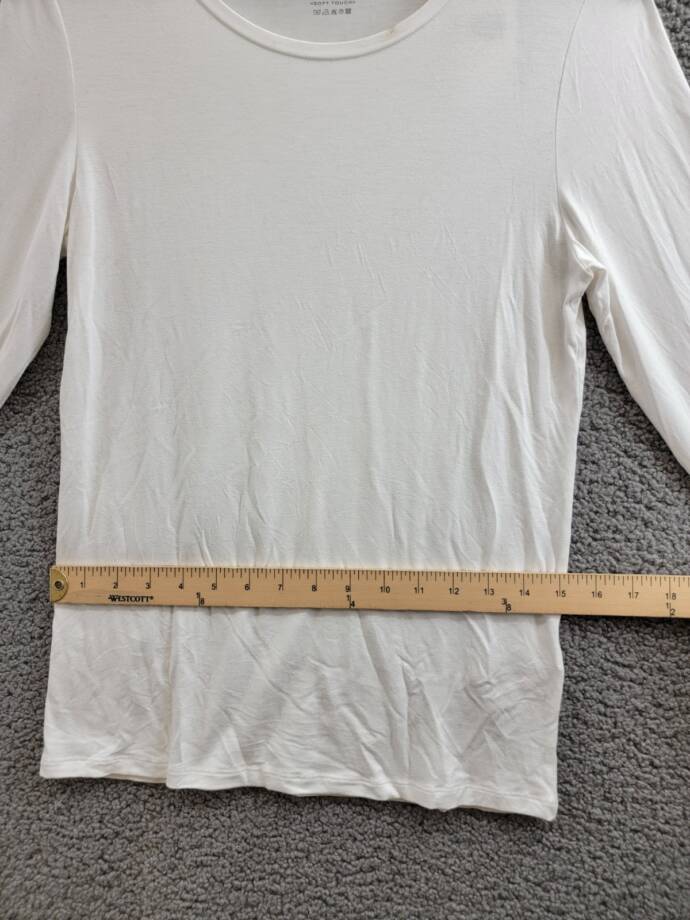Majestic Filatures Crew Neck Long Sleeve Tee Women's 3 White Solid Pullover