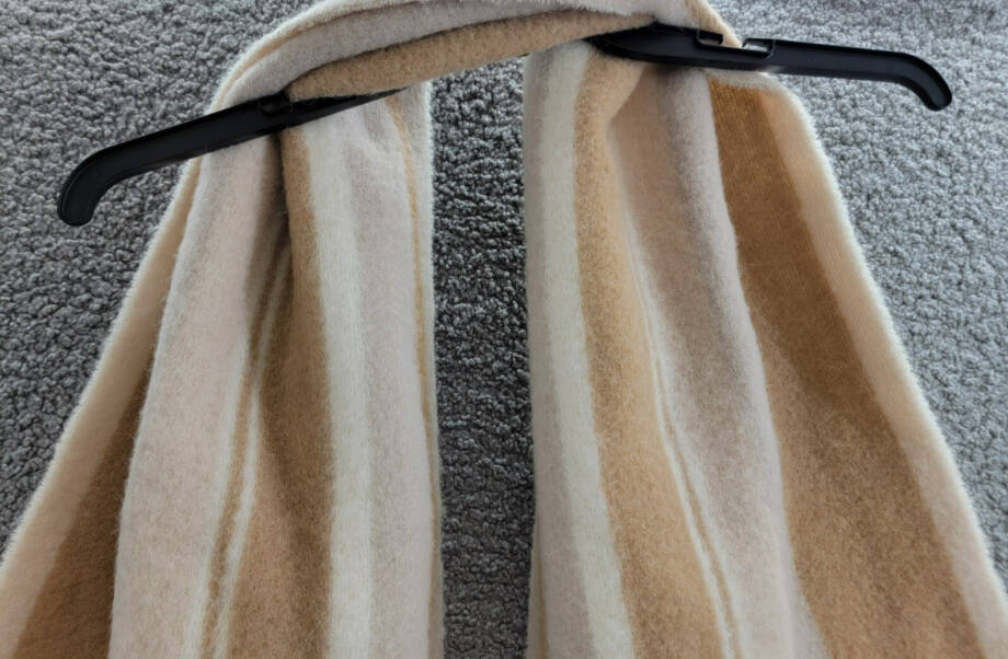 rag & bone Siobhan Scarf Women's One Size Camel Multi Wool Blend Fringe Hem