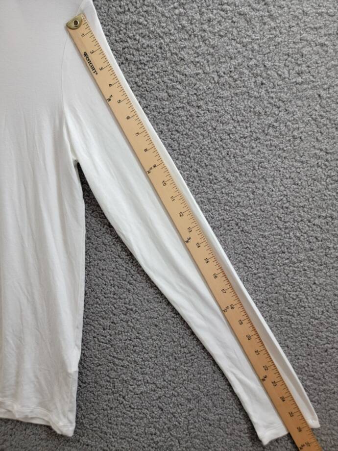 Majestic Filatures Soft Touch Long Sleeve Turtleneck Top Womens 3 Blanc Pullover