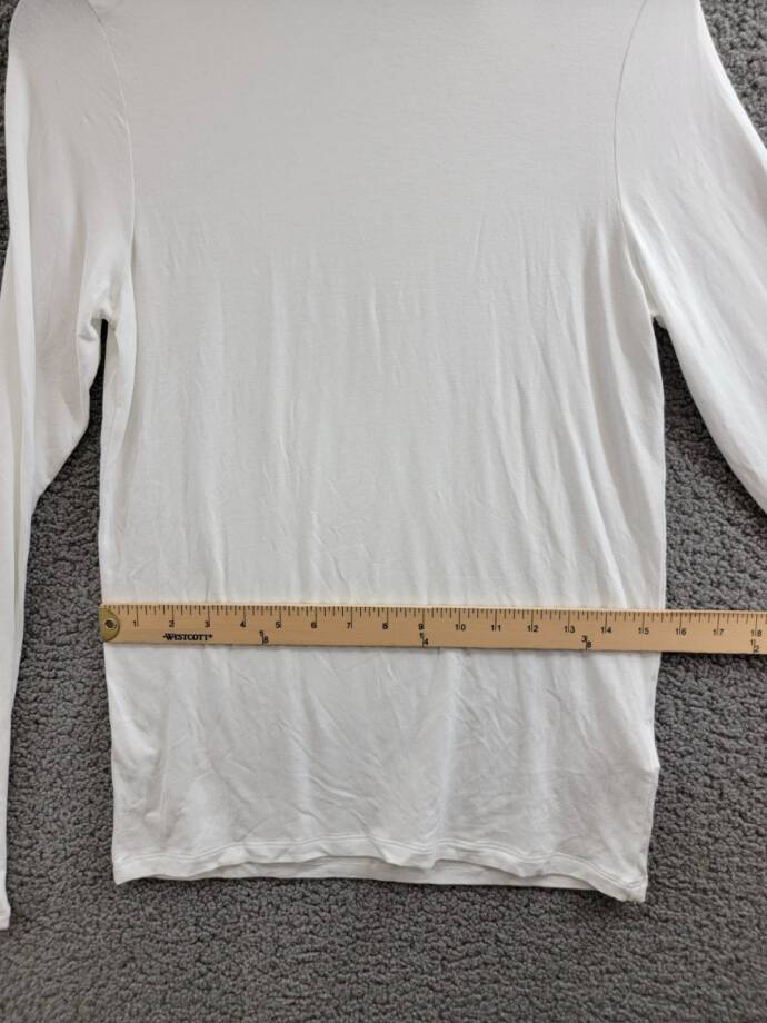 Majestic Filatures Soft Touch Long Sleeve Turtleneck Top Womens 3 Blanc Pullover