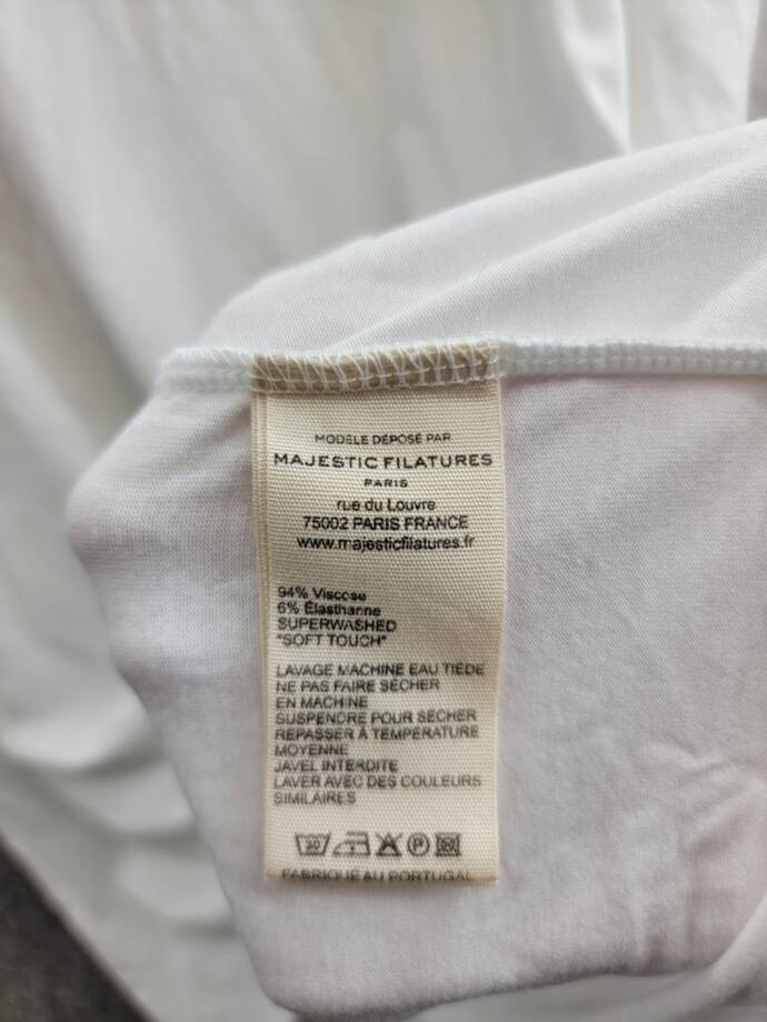 Majestic Filatures Soft Touch Long Sleeve Turtleneck Top Womens 3 Blanc Pullover