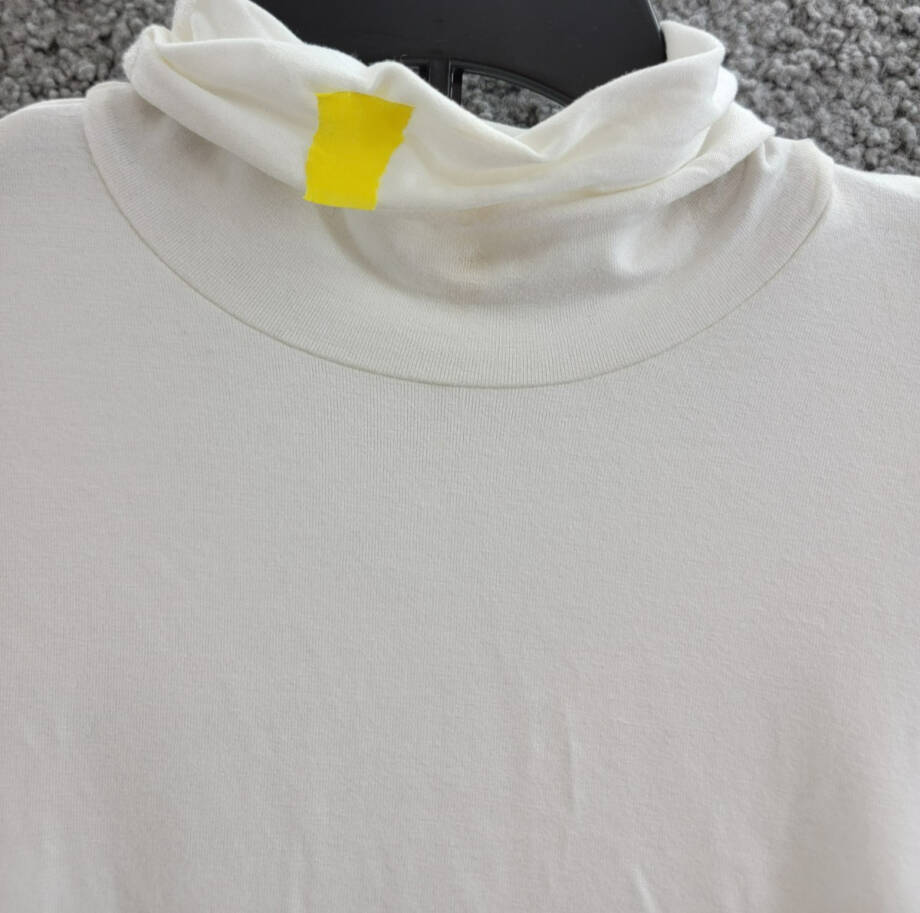 Majestic Filatures Long Sleeve Turtleneck Top Women's 1 Blanc Solid Pullover
