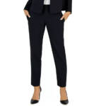 Le Suit Petite Slim Leg Crepe Pants Women's 2P Black Zip Hook & Bar Closure