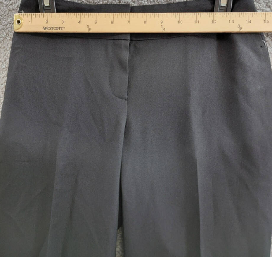 Le Suit Petite Slim Leg Crepe Pants Women's 2P Black Zip Hook & Bar Closure