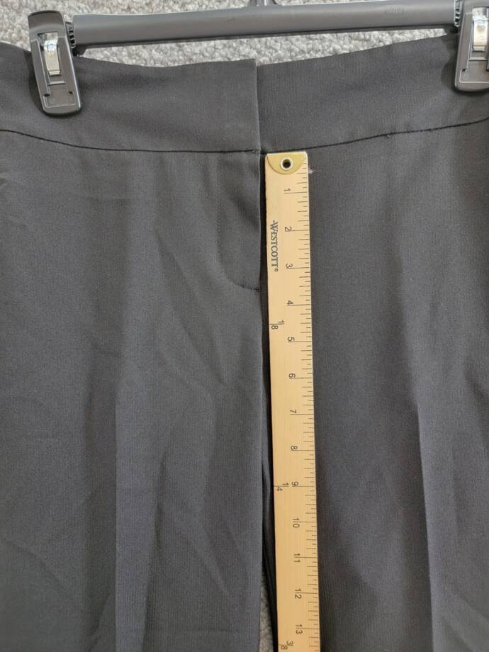 Le Suit Petite Slim Leg Crepe Pants Women's 2P Black Zip Hook & Bar Closure