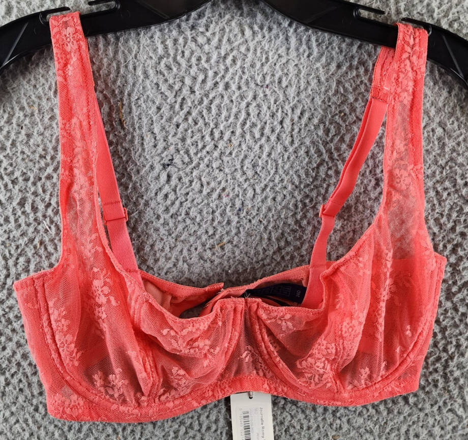 Journelle Romy Demi Bra Women's 36D Hibiscus Adjustable Straps Hook&Eye Closure