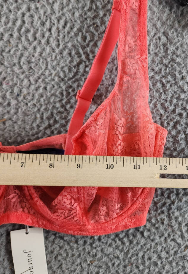 Journelle Romy Demi Bra Women's 36D Hibiscus Adjustable Straps Hook&Eye Closure