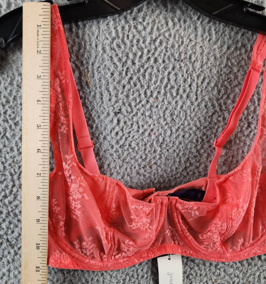 Journelle Romy Demi Bra Women's 36D Hibiscus Adjustable Straps Hook&Eye Closure