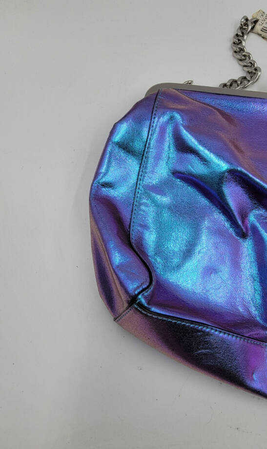 Circus by Sam Edelman Metallic Clutch Bag Women's Blue/Purple Chain Strap