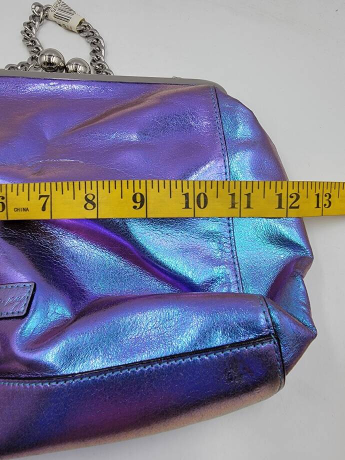 Circus by Sam Edelman Metallic Clutch Bag Women's Blue/Purple Chain Strap