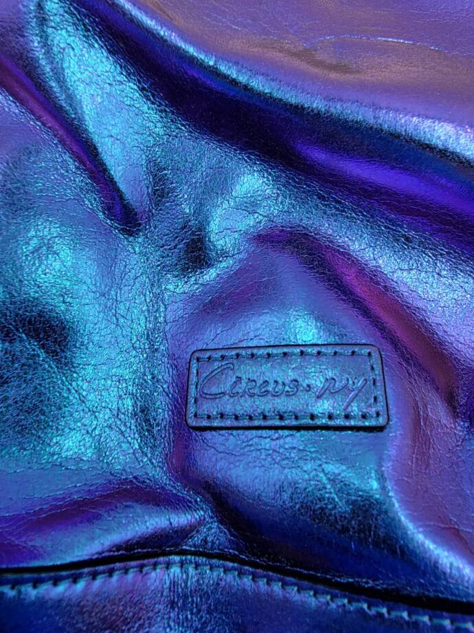 Circus by Sam Edelman Metallic Clutch Bag Women's Blue/Purple Chain Strap