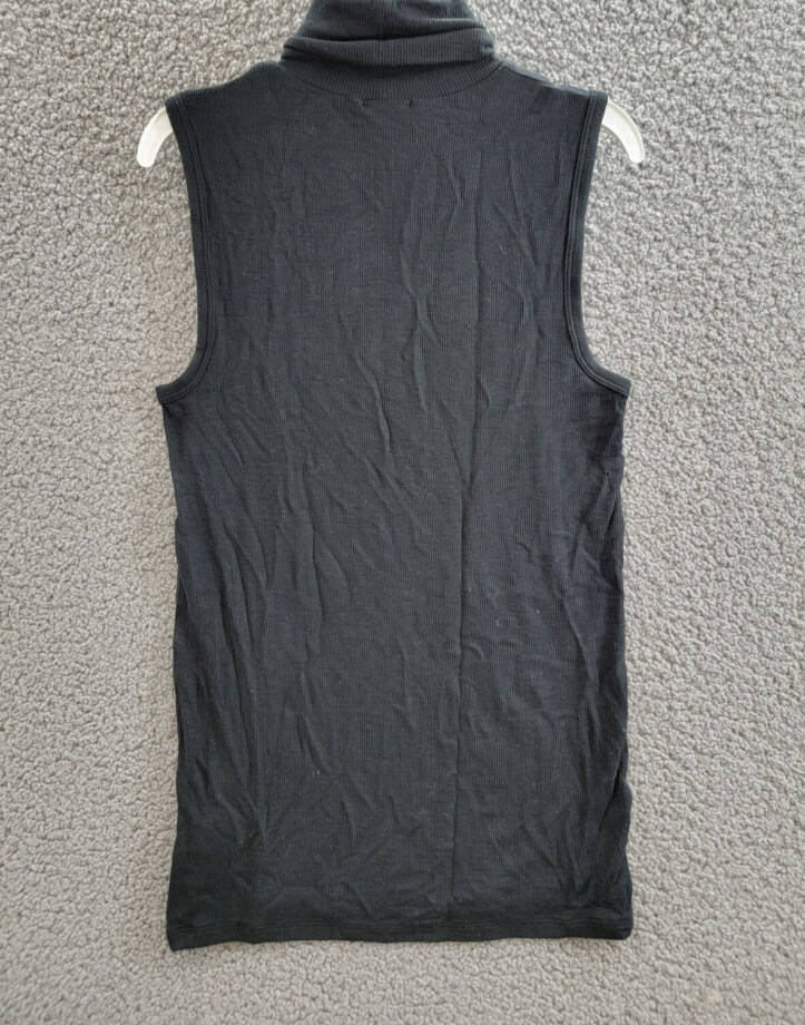 Atm Anthony Thomas Melillo Rib Knit Turtleneck Top Women's M Black Pullover