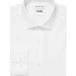 Calvin Klein Infinite Color Regular Fit Dress Shirt Men's 17-17.5 32/33 White