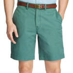 Polo Ralph Lauren Stretch Classic-Fit Chino Shorts Mens 42 Sage Green Button Zip