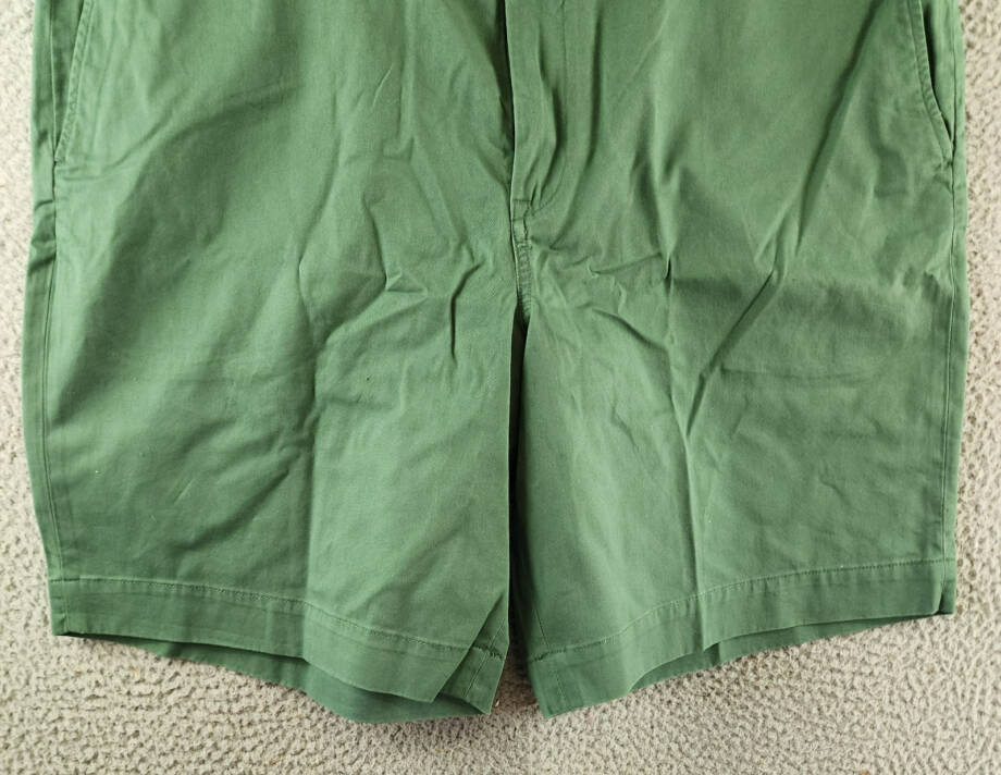 Polo Ralph Lauren Stretch Classic-Fit Chino Shorts Mens 42 Sage Green Button Zip