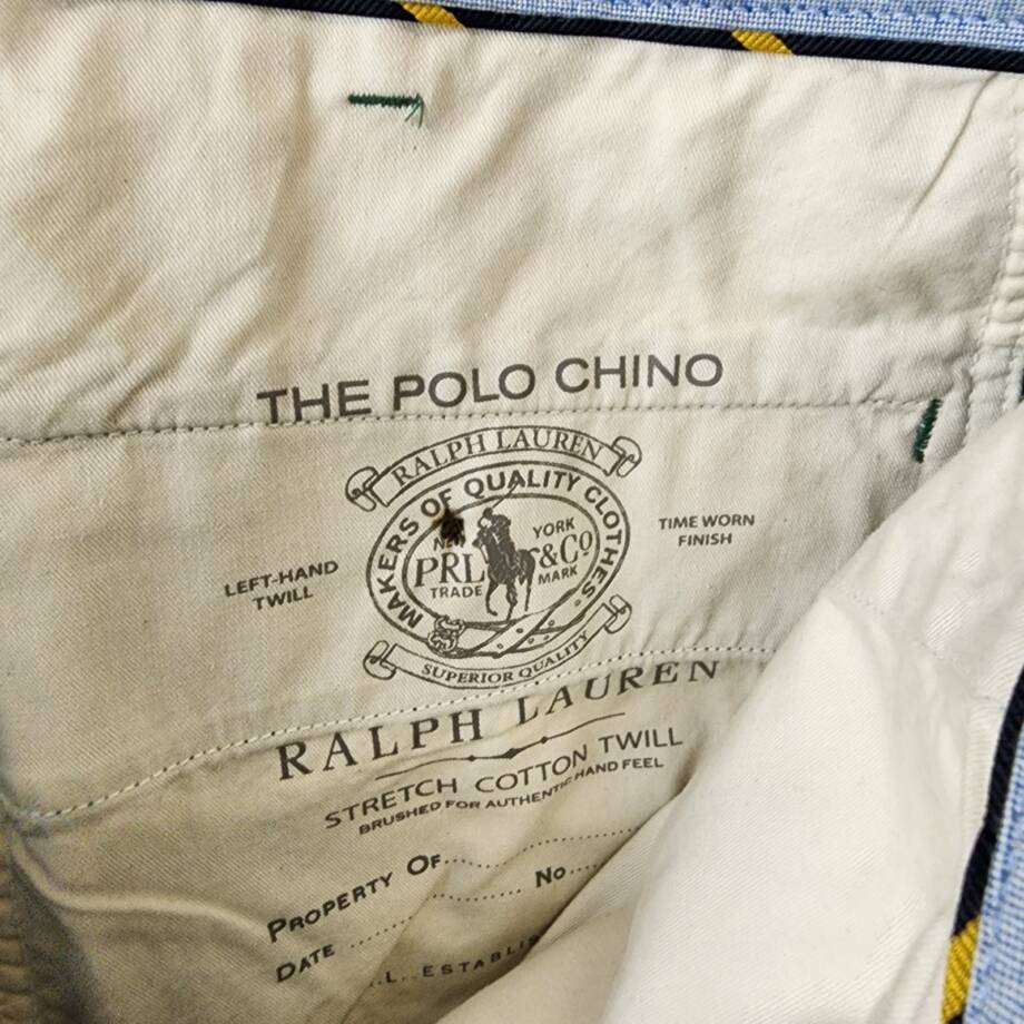 Polo Ralph Lauren Stretch Classic-Fit Chino Shorts Mens 42 Sage Green Button Zip