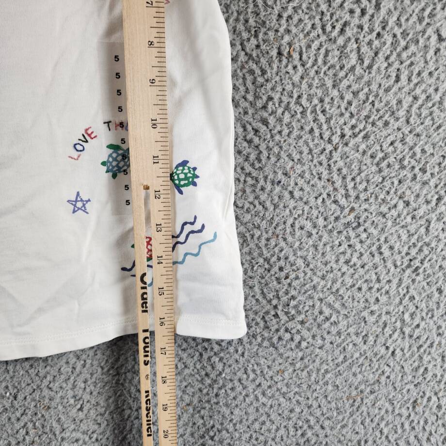 Polo Ralph Lauren Cotton Jersey Graphic T-shirt Girls 5 White Crewneck Pullover