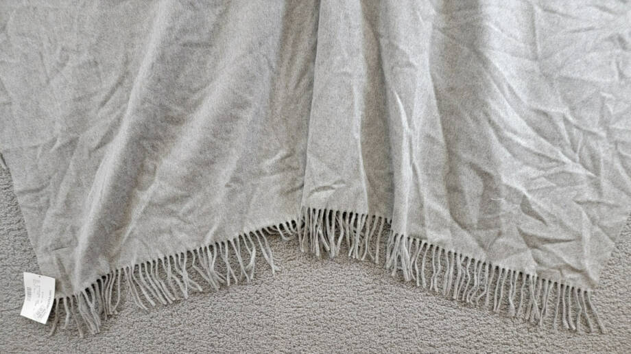 rag & bone Fringe-Trim Cashmere Poncho Women's One Size Gray Heather Open Front