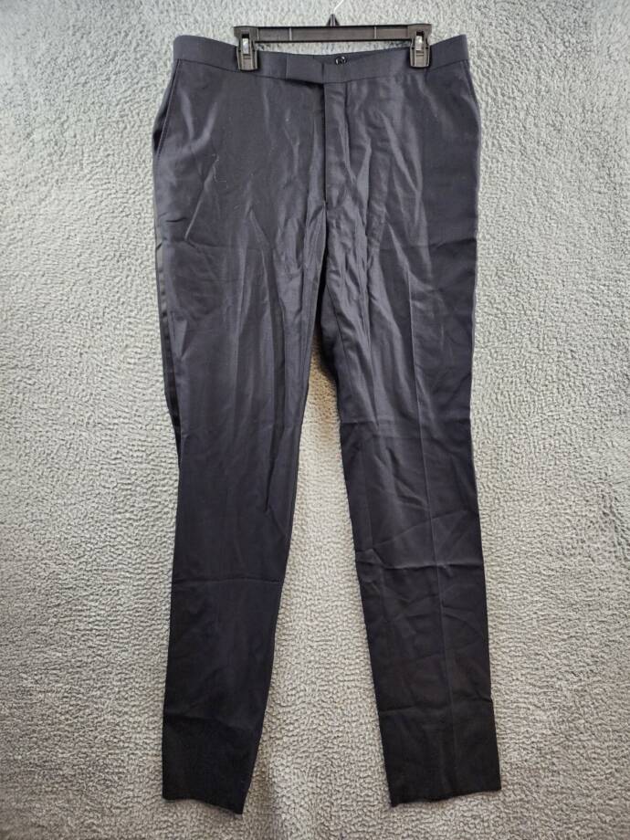 Hart Schaffner Marx Side Stripe Wool Pants Men's 42 36Regular Button Zip Closure