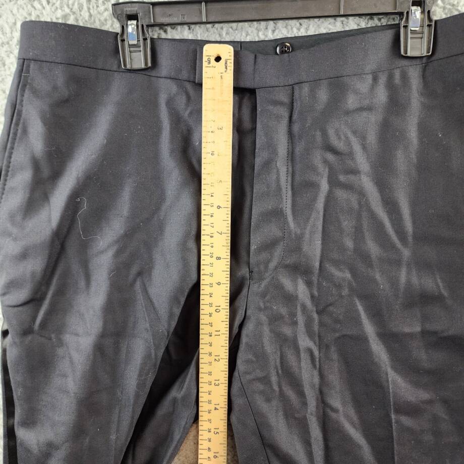 Hart Schaffner Marx Side Stripe Wool Pants Men's 42 36Regular Button Zip Closure