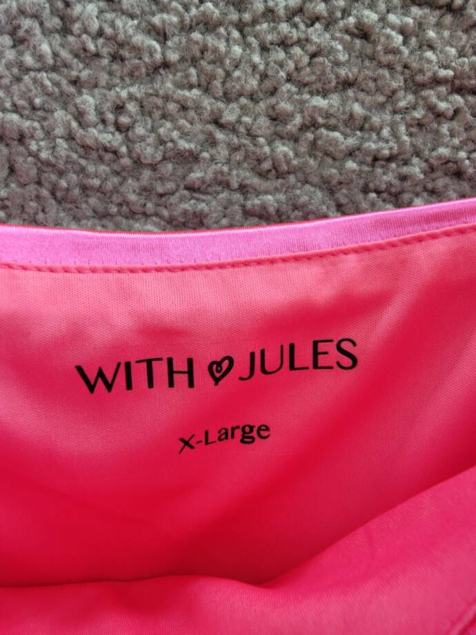 With Jules Long-Sleeve Ruched Dress Girls' XL Bright Pink Straight Neck Pullover