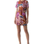 Sanctuary The Only One T-Shirt Dress Women's XS Multi Crewneck Short Sleeve