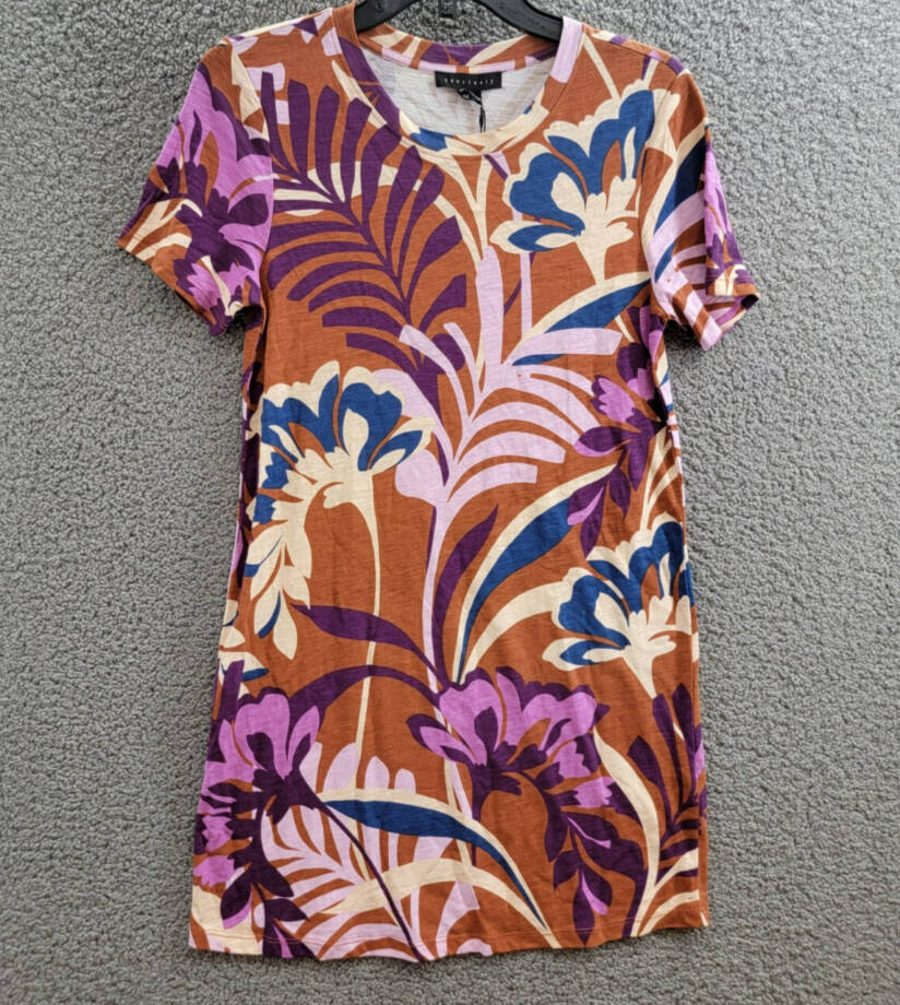 Sanctuary The Only One T-Shirt Dress Women's XS Multi Crewneck Short Sleeve