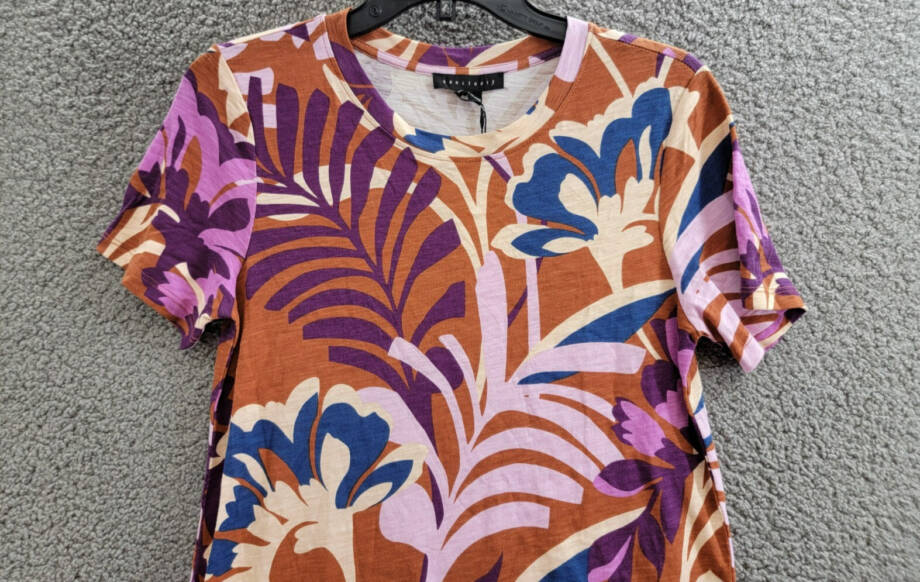 Sanctuary The Only One T-Shirt Dress Women's XS Multi Crewneck Short Sleeve