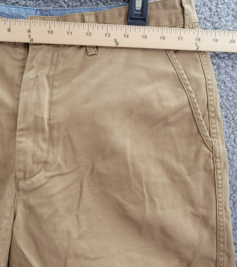 Polo Ralph Lauren 8-Inch Relaxed Fit Chino Shorts Men's 33 Sandsurf Button Zip