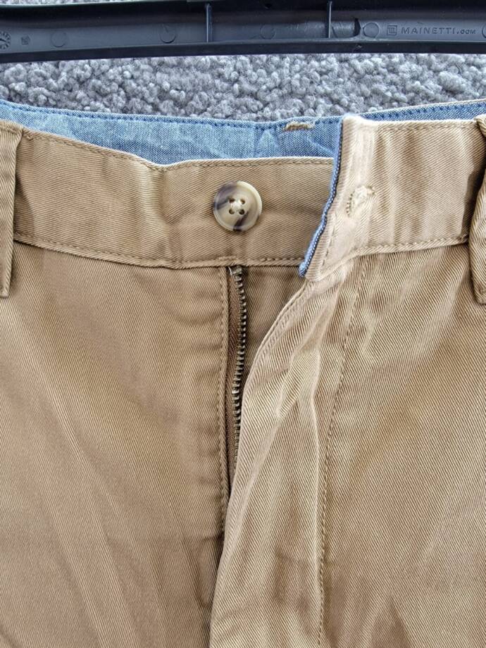 Polo Ralph Lauren 8-Inch Relaxed Fit Chino Shorts Men's 33 Sandsurf Button Zip
