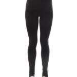 Plush Fleece Lined Matte Stirrup Leggings Women's XS Black Non-Binding Waistband