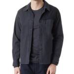 BASS OUTDOOR Ripstop Utility Shacket Men's M Black Beauty Snap Front Long Sleeve