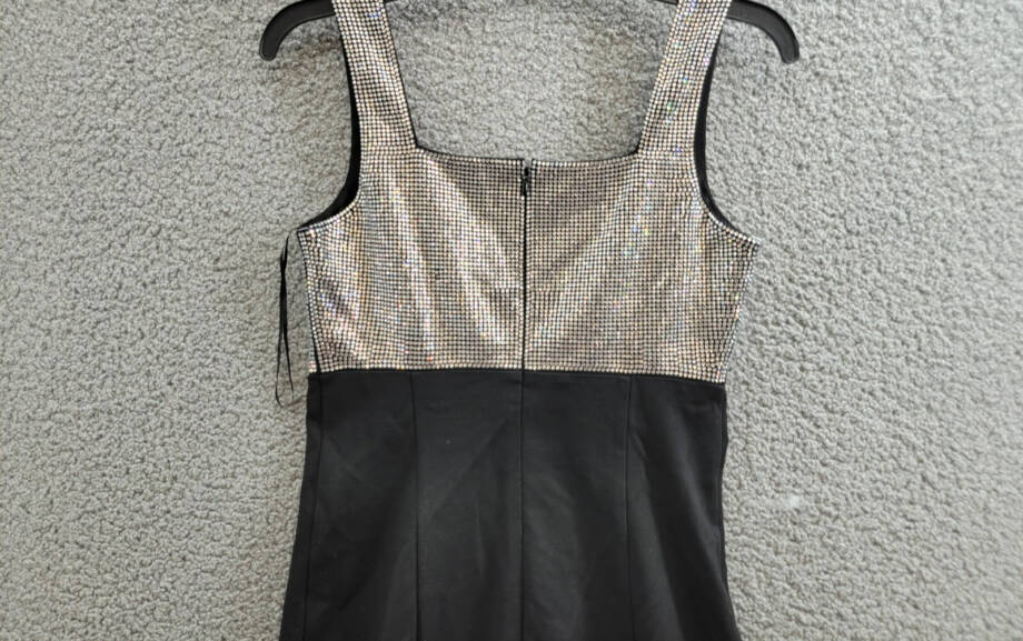 MICHAEL Michael Kors Square-Neck Embellished Sleeveless Mini Dress Women's XS