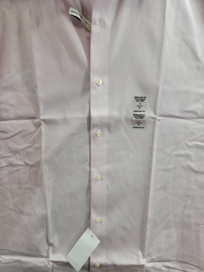 Calvin Klein Steel Plus Regular Fit Modern Pin Cord Dress Shirt Men's 17 32-33