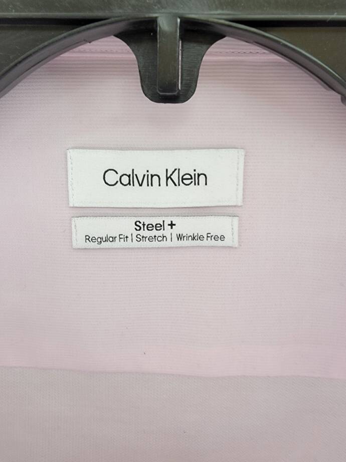 Calvin Klein Steel Plus Regular Fit Modern Pin Cord Dress Shirt Men's 17 32-33