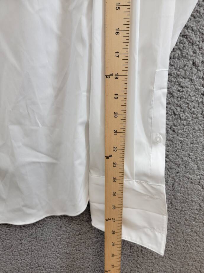 Calvin Klein Infinite Color Regular Fit Dress Shirt Men's L 34/35 16-16.5 White