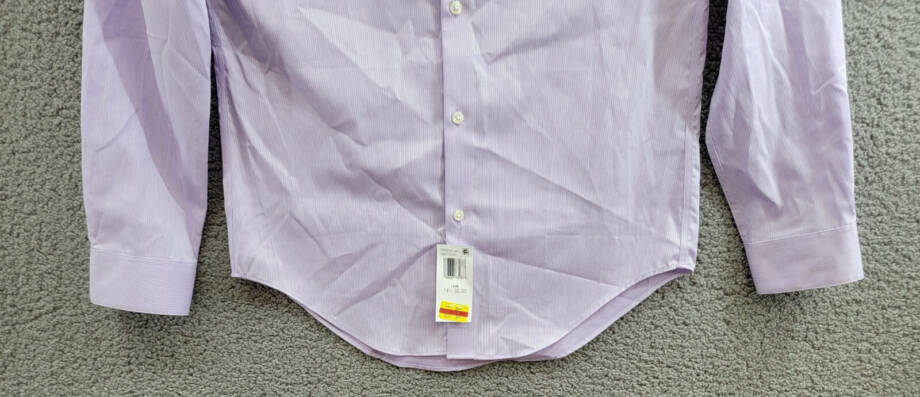 Calvin Klein Steel + Slim Fit Modern Pin Cord Dress Shirt Men's 14.5 32/33 Lilac