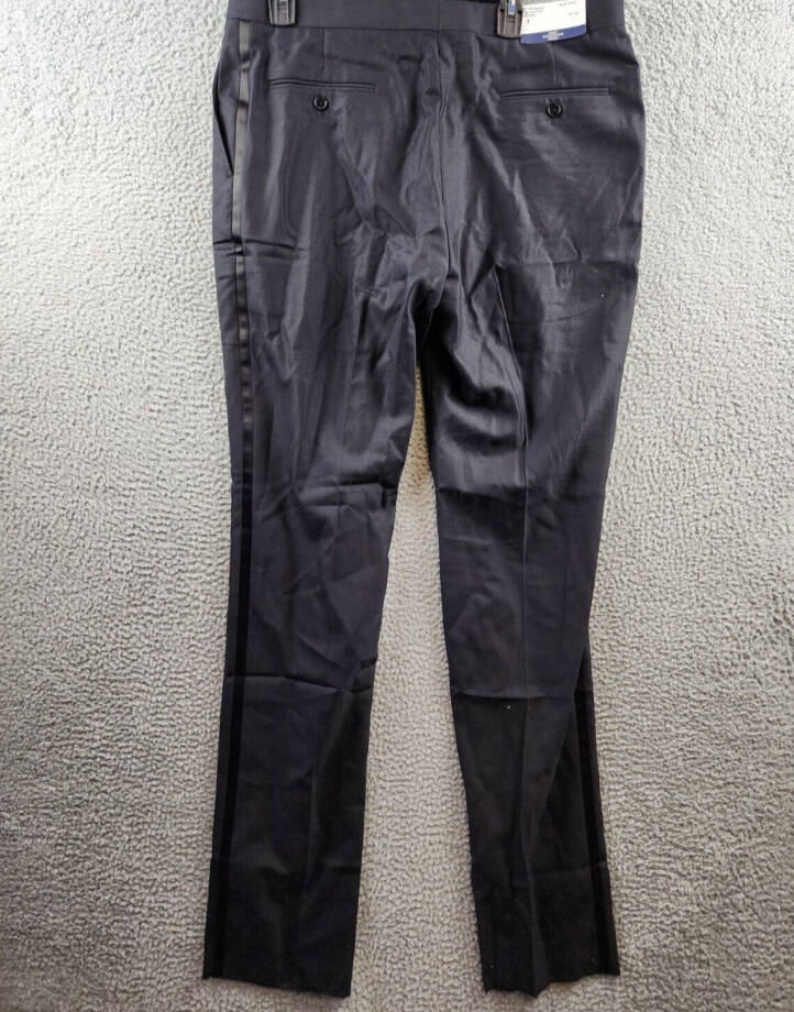 Hart Schaffner Marx Side Stripe Wool Pants Men's 42 36Regular Button Zip Closure