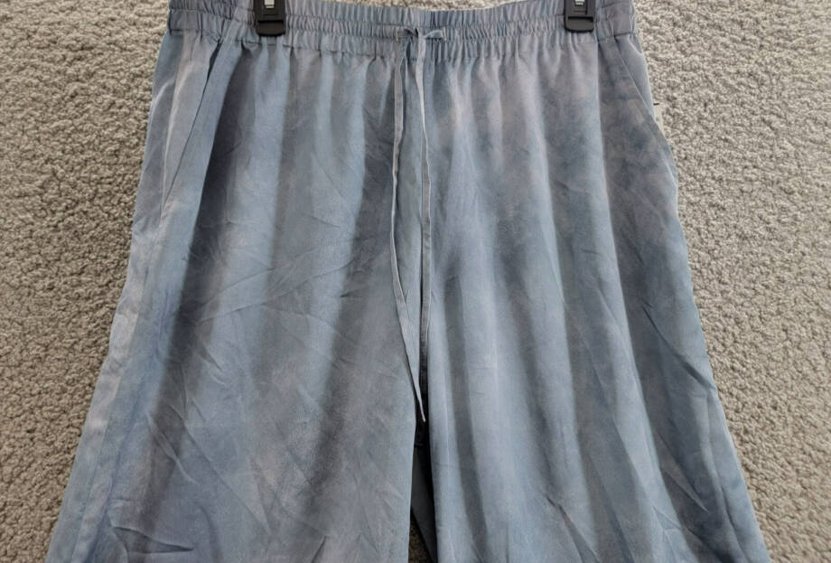 Lauren Ralph Lauren Petite Printed Charmeuse Wide-Leg Pants Womens PL Blue Multi