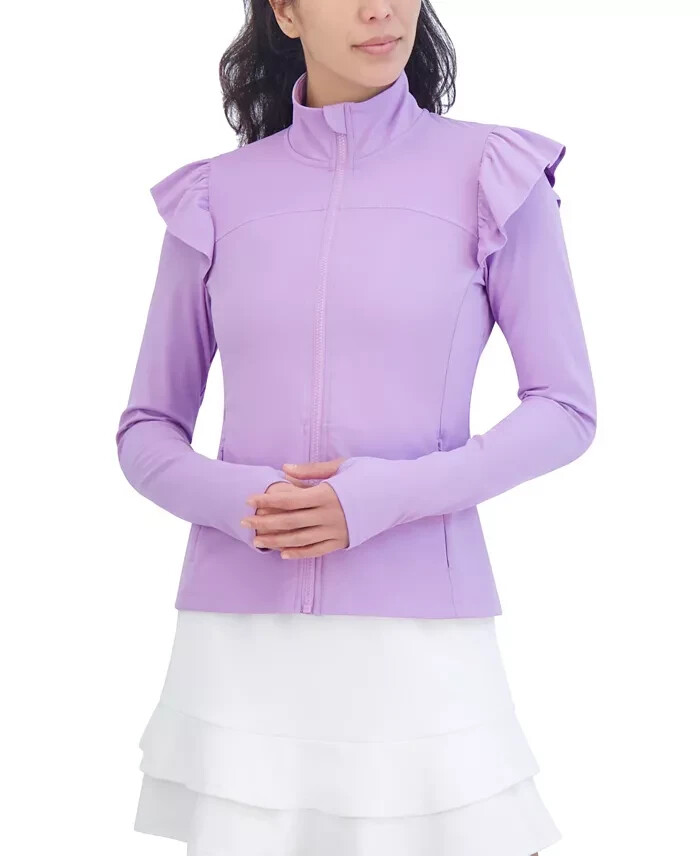 SAGE COLLECTIVE UPF 50+ Flyer Performance Track Jacket Women M Lilac Zip Closure