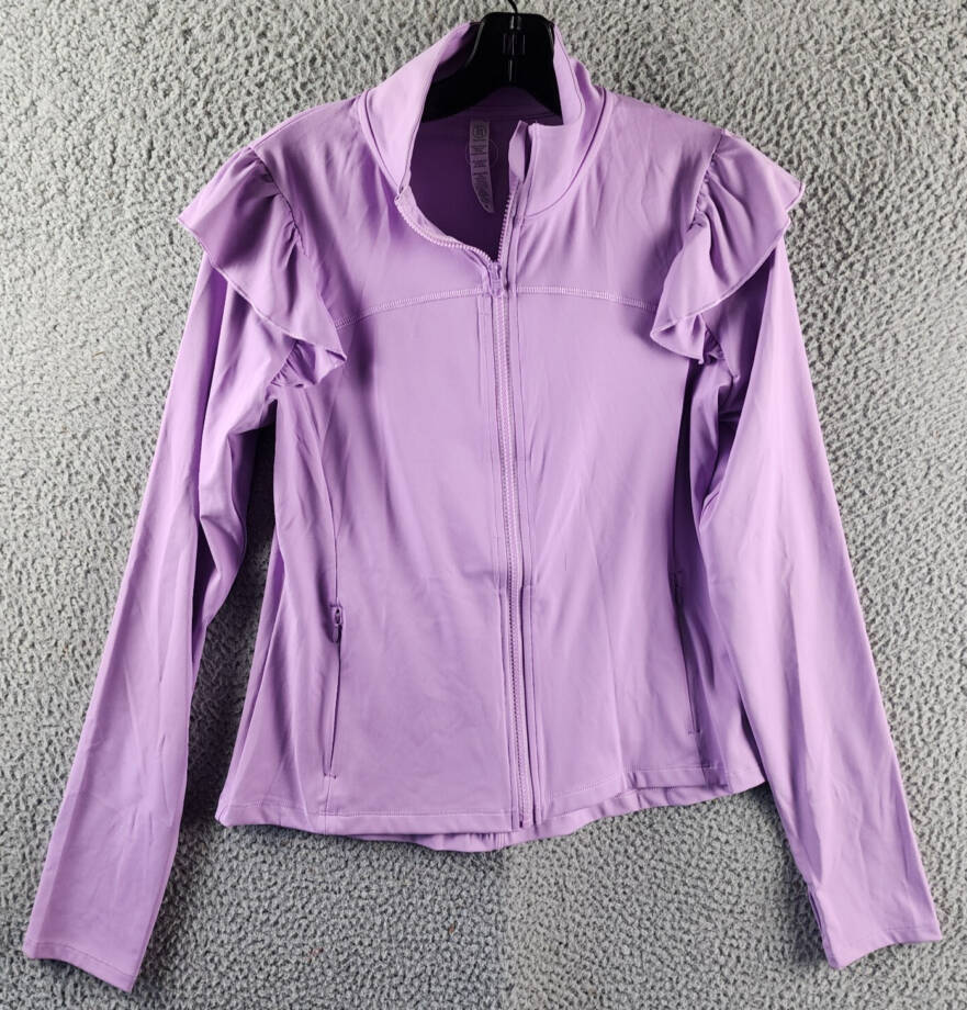 SAGE COLLECTIVE UPF 50+ Flyer Performance Track Jacket Women M Lilac Zip Closure