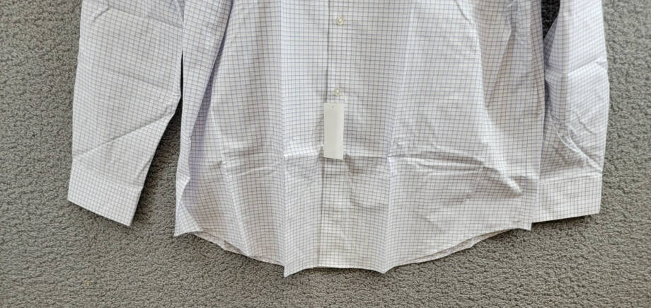Calvin Klein Steel + Regular Fit Stretch Dress Shirt Men's 17.5 34-35 Blue L/S