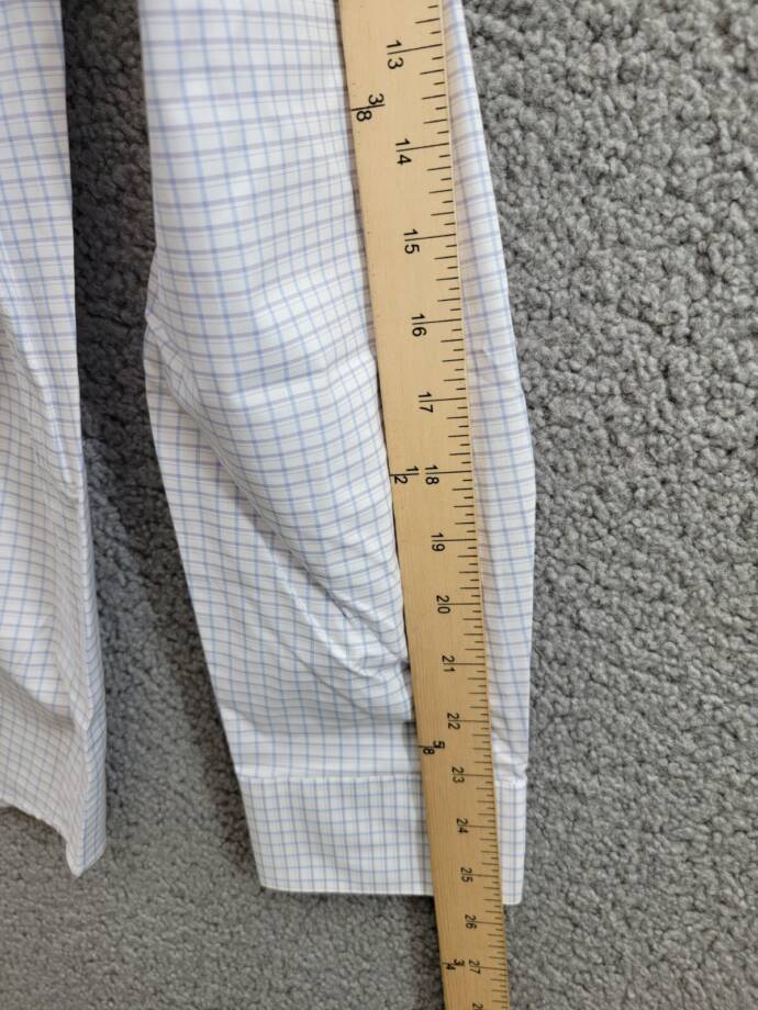 Calvin Klein Steel + Regular Fit Stretch Dress Shirt Men's 17.5 34-35 Blue L/S