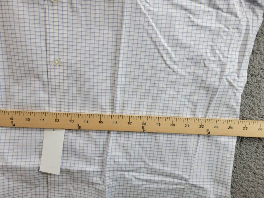 Calvin Klein Steel + Regular Fit Stretch Dress Shirt Men's 17.5 34-35 Blue L/S