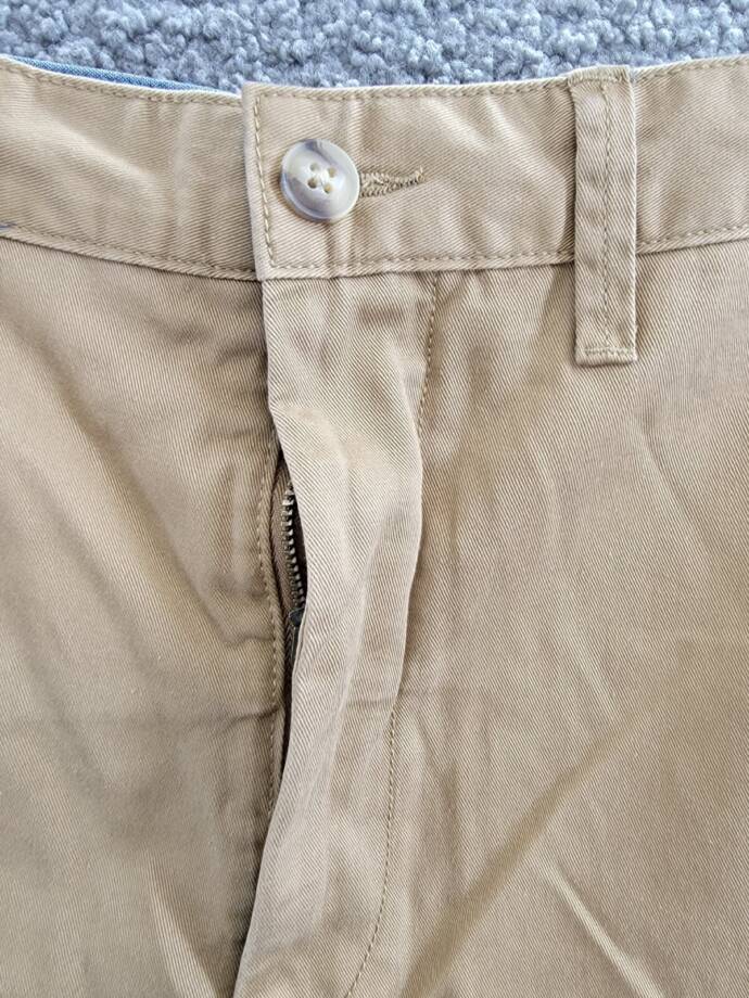 Polo Ralph Lauren 8-Inch Relaxed Fit Chino Shorts Men's 38 Sandsurf Button Zip