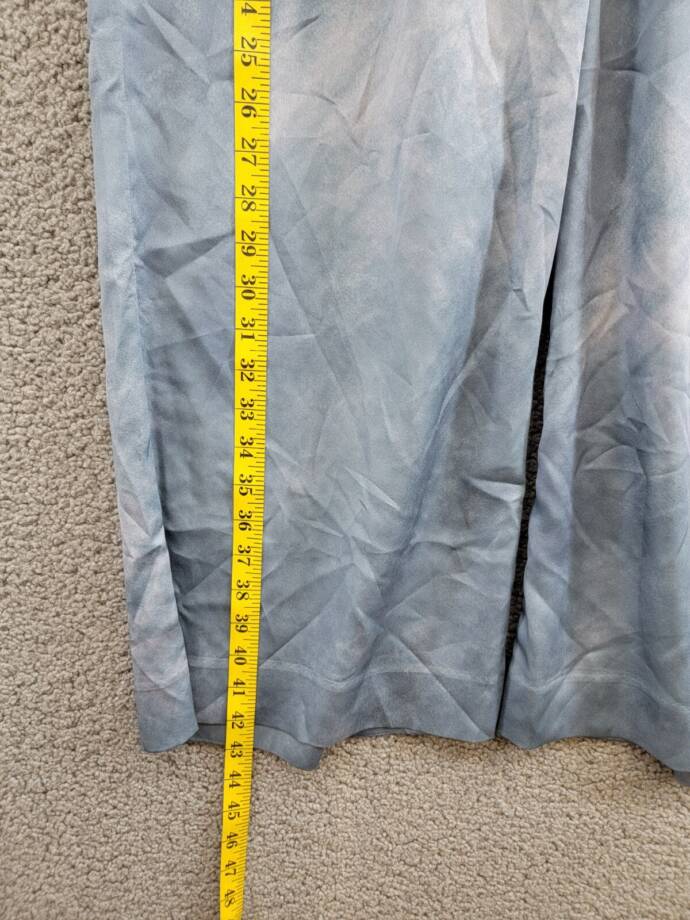 Lauren Ralph Lauren Petite Printed Charmeuse Wide-Leg Pants Womens PL Blue Multi