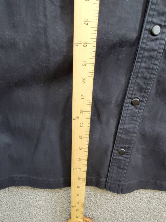 BASS OUTDOOR Relaxed Fit Worker Shirt Jacket Men's M Black Beauty Button Snap