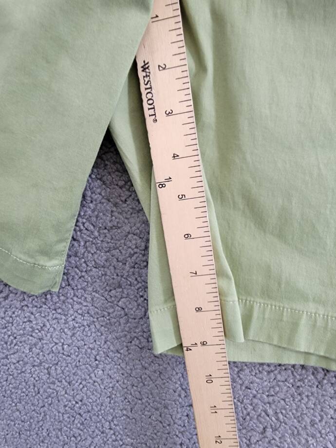 Michael Kors Slim Fit Stretch 9" Shorts Men's 29 Light Sage Pockets Button Zip