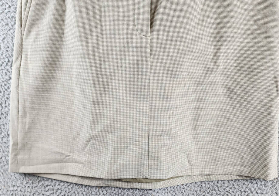 DKNY A-Line Business Casual Suit Skirt Womens 10 Light Fatigue/White Zip Closure